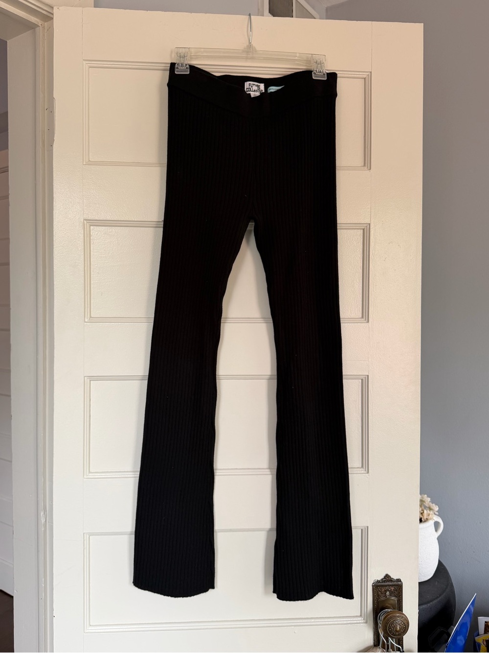 Future Collective x Gabriella Karefa-Johnson black Ribbed knit pants